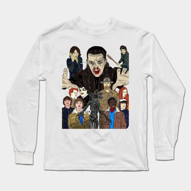 Stranger Things Long Sleeve T-Shirt by WatchTheSky